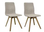 Esszimmerstuhl OTTO HOME "Rania", beige (beige, eiche natur), H:91cm T:55cm, Holzwerkstoff, Massivholz, Stühle, Esszimmerstuhl, Massivholzgestell, mit Keder
