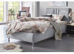 Polsterbett "Elba", grau, B:110cm L:210cm, Bezug Bett: Microfaser (100% Polyester) oder Strukturstoff (77% Polyester, 23% Viskose);Bonnell-Federkernmatratze: 51% Polypropylen, 39% Polyester und 10% Baumwolle;Kaltschaummatratze: 100% Polyester, Bezug abnehm- und waschbar bis 60C, WESTFALIA SCHLAFKOMFORT, Betten, Polsterbett, wahlweise mit LED-Beleuchtung