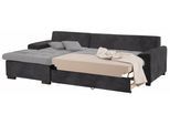 Ecksofa HOME AFFAIRE "Föhr L-Form", grau (schwarz, hellgrau), B:247cm H:75cm T:155cm, 100% Polyester Luxus-Microfaser/Struktur;100% Polyester PRIMABELLE/Webstoff;100% Polyester Melrose/Struktur grob, Sofas, Ecksofa, wahlweise mit Bettfunktion