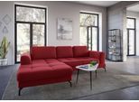 Ecksofa SIT & MORE "Bendigo L-Form", rot, B:284cm H:87cm T:175cm, Sofas, Ecksofa, inklusive Sitztiefenverstellung, Bodenfreiheit 15 cm, 2 Fußfarben