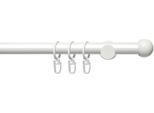 Gardinenstange LIEDECO "Fertigstilgarnitur 20 mm Power Kugel" Gr. 2, weiß, L:160cm Ø:20mm, Eisen, Gardinenstangen, Gardinenstange, Gardinenstange Komplett