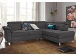 Ecksofa SIT & MORE "Arngast L-Form", grau (graphit), B:245cm H:84cm T:194cm, Sofas, Ecksofa, inklusive Kopfteilverstellung und Federkern