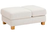 Polsterhocker HOME AFFAIRE "Dundee", beige (creme), B:75cm H:46cm T:109cm, Struktur fein (100% Polyester), Hocker, Polsterhocker, mit Klappfunktion - wie ein Sessel nutzbar