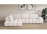 Ecksofa OTTO HOME "AZITA L-Form, XL 296 cm - Designsofa in Bubble-Optik", beige, B:296cm H:89cm T:176,5cm, 100% Polyester, Sofas, Ecksofa, lose Rückenkissen, traumhafte Steppung
