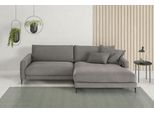 Ecksofa HOME AFFAIRE "Downtown, B/T/H: 272/190/84 cm L-Form", grau, B:272cm H:84cm T:190cm, 95% Polyester, 5% Nylon, Sofas, Ecksofa, weicher Sitzkomfort auch in Cord und Bouclé, incl. Zierkissen