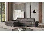 Ecksofa SIT & MORE "Broadway L-Form", grau (fango), B:284cm H:79cm T:171cm, 100% Polyester, Sofas, Ecksofa, inklusive Kopfteilverstellung, wahlweise mit Bettfunktion