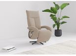 TV-Sessel SIT & MORE "Zoe, inkl. Kopfteilverstellung & 360 Drehfunktion", beige (nature), B:74cm H:112cm T:82cm, 95% Polyester, 5% Polyamid, Sessel, TV-Sessel, wahlweise mit 2 Motoren, Akku & Aufstehhilfe