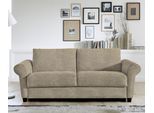 Schlafsofa BALI "ELISA Dauerschläfer in 140 und 160er Breite", braun (hellbraun), B:211cm, 100%PES, Sofas, Schlafsofa, komfortabler Ergoflex-Lattenrost