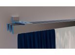 Gardinenstange INDEKO "Bern", silber (edelstahlfarben), L:320cm, Aluminium, Gardinenstangen, Gardinenstange, Innenlauf Komplett-Set inkl. Gleitern und Montagematerial