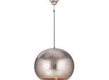 KAYOOM Hängeleuchte "Fabricia", grau (nickelfarben), 1, Ø 47cm H: 35cm, 1 Stk., Leuchten, Metall-Hängeleuchte im Industrial-Style, handgefertigt in Glockenform, Hängeleuchte
