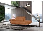 Ottomane EGOITALIANO "Anais, erstklassiges Designsofa, Breite 179 cm, Fußfarbe schattengrau", braun (brandy), Sofas, B/H/T: 179cm x 74cm x 106cm, Luxus-Microfaser Lederoptik, Ottomane rechts, Armlehne links, LEDER -Artikel BULL – Kat. B: Der Artikel BULL ist ein geschliffenes, pigmentiertes und behandeltes Rindsleder mit einer Dicke von 1, 3-1, 5 mm. Dieses Leder zeigt eine ziemlich weiche Hand mi