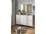 Wandspiegel WIEMANN "Barcelona", braun (bianco, eiche, nachbildung, kristallspiegel), B:110cm H:85cm T:3cm, Holzwerkstoff, Spiegel, Wandspiegel, mit Rahmen in Holzoptik