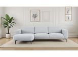 Ecksofa OTTO HOME "Lillith, 289 cm, L-Form, gemütlicher Sitzkomfort", grau (silber), B:289cm H:85cm T:159cm, 100% Polyester, Sofas, Ecksofa, Eckcouch mit runder Recamiere links/rechts, Strukturstoff