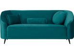 3-Sitzer HOME AFFAIRE "Ashly", blau (petrol), B:184cm H:81cm T:80cm, 100% Polyester, Sofas, 3-Sitzer, in 3 Bezugsvarianten, Bouclé, Samtoptik und Struktur weich.