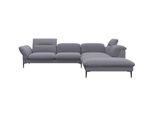 Ecksofa FLEXLUX "Salino, Funktionssofa mit Ottomane, Relaxsofa, Ecksofa", grau (steel), B:287cm H:88cm T:239cm, 100% Polyester, Sofas, Ecksofa, Sofa mit Arm- und Kopfteil-Verstellungen, Kaltschaum & Stahl-Wellen