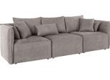 3-Sitzer OTTO HOME "Nöre", grau (hellgrau), B:262cm H:86cm T:90cm, Samtoptik (100% Polyester);Struktur (100% Polypropylene);Webstoff (100% Polyester;Struktur fein (100% Polyester));Luxus-Microfaser Lederoptik (100% Polyester);Baumwoll-/Leinenmix (60% Baumwolle, 40% Leinen), Sofas, 3-Sitzer, 3 Teile, in vielen Bezugsqualitäten und Farben s. auch "Nöre"