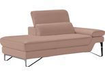 Ottomane EGOITALIANO "Princess, elegantes Designsofa mit erstklassigem Sitzkomfort", rosa (millenium rose), B:177cm H:95cm T:108cm, Leder »BULL« (echtes Rindsleder). Geschliffenes, pigmentiertes und behandeltes Rindsleder mit einer Dicke von 1, 3-1, 5 mm. Dieses Leder zeigt eine ziemlich weiche Hand mit einem halb undurchsichtigen Aussehen. Es handelt sich um ein geschütztes Leder. Eine leichte De