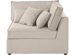 Sofa-Eckelement OTTO HOME "Florid", beige, B:99cm H:75cm T:100cm, Baumwollmix (60% Baumwolle/40% Leinen);Struktur fein (100% Polyester);Samtoptik (100% Polyester);Samtvelours (100% Polyester);Struktur (100% Polyester);Struktur recycelt (100% recyceltes Polyester), Polsterelemente, Sofa-Eckelement, Teil eines Modulsofas, fester Sitzkomfort, auch in Cord