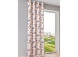 Vorhang HEINE HOME Gr. 1, weiß, bunt, B:135cm H:145cm, Polyester, Gardinen, Vorhang