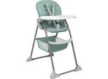 Hochstuhl HAUCK "Sit N Fol", Kinder, Gr. B/H/T: 57cm x 112cm x 82cm, dusty mint, Kunststoff, Polyester, Stahl, Stühle Hochstuhl