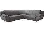 Ecksofa TRENDMANUFAKTUR "Rondo II, zeitlos & elegant, bequeme Armlehnen, L-Form", grau (hellgrau), B:267cm H:85cm T:247cm, Struktur (100% Polyester), Sofas, Ecksofa, wahlweise mit Federkern, wahlweise mit Bettfunktion, B/T 267/247cm