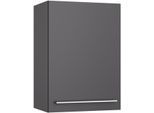 Hängeschrank KOCHSTATION "KS-Bern2", grau (anthrazit, anthrazit), B:50cm H:70,4cm T:34,9cm, Holzwerkstoff, Schränke, Hängeschrank, Breite 50 cm, 1 Tür, 2 Einlegeböden