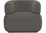 Sessel DOMO COLLECTION "800012 Designsessel, komfortabel und elegant, organische Formensprache", silber, B:90cm H:71cm T:86cm, 100% Polyester, Sessel, Sessel, formschöner Polstersessel zum Relaxen und Entspannen