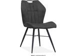 Esszimmerstuhl OMG DESIGN "Scala", grau (anthrazit, schwarz, anthrazit), B:51cm H:90,5cm T:61cm, Polyester, Stühle, Esszimmerstuhl, Esszimmerstuhl, pflegeleichter Bezug