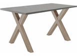 Schreibtisch MÄUSBACHER "Mio", braun (eichefarben, graphit), B:120cm H:75cm T:70cm, Tische, Schreibtisch