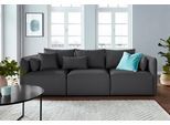 3-Sitzer OTTO HOME "Nöre", grau (dunkelgrau), B:262cm H:86cm T:90cm, Samtoptik (100% Polyester);Struktur (100% Polypropylene);Webstoff (100% Polyester;Struktur fein (100% Polyester));Luxus-Microfaser Lederoptik (100% Polyester);Baumwoll-/Leinenmix (60% Baumwolle, 40% Leinen), Sofas, 3-Sitzer, 3 Teile, in vielen Bezugsqualitäten und Farben s. auch "Nöre"