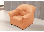 Sessel DOMO COLLECTION "Papenburg zeitlose Rückensteppung, elegante Armlehne", orange (pfirsich), B:99cm H:84cm T:82cm, Struktur ( 90% Polyester, 10% Polyacryl);Microfaser PRIMABELLE (100% Polyester);Kunstleder SOFTLUX;Luxus-Microfaser (100% Polyester), Sessel, Sessel, in großer Farbvielfalt
