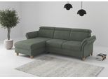 Ecksofa HOME AFFAIRE "Glendale, L-Form", jungle, B:253cm H:84cm T:166cm, 90% Polyester, 10% Polyamid, Sofas, Ecksofa, inkl. Kopfteilverstellung, wahlweise mit Vorziehsitz und Bettkasten