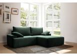 Ecksofa EXXPO - SOFA FASHION "Orinoko, aktuelles Design und hoher Sitzkomfort, L-Form", braun (pine), B:240cm H:92cm T:177cm, Sofas, Ecksofa, inkl. Bettfunktion und Bettkasten, schöne Farben im angesagten Cord