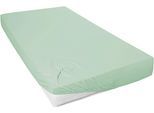 Spannbettlaken PRIMERA "Mako-Feinjersey Spannbetttuch", braun (eukalyptus), L:200cm, Mako-Jersey, Obermaterial: 100% Baumwolle, Bettlaken, Spannbettlaken, Geeignet für Standardmatratzen bis 22 cm, 100% Baumwolle