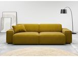 Big-Sofa HOME AFFAIRE "Glimminge auch in Breitcord, Feincord + Easy care-Bezug", grün (pistazie), B:254cm H:71cm T:101cm, 95% Polyester, 5% Nylon, Sofas, Big-Sofa, besondere Kedernähte Zierkissen