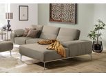 Ecksofa W.SCHILLIG "run, Designsofa mit tollem Sitzkomfort, bequem, L-Form", beige (ecru w82), B:319cm H:88cm T:178cm, Longlife Xtra-Leder Z73: Naturwalkleder der Luxusklasse aus den erlesensten Rohhäuten. Hautstärke 1, 1 – 1, 3 mm;ROHLEDER Jacquard-Flachgewebe Q2 W60 (63% Polyester, 37% Polyacryl);ROHLEDER Chenille-Flachgewebe Q2 W77 (68% Polyacryl, 32% Polyester);Stoff S37 (100% Polyester), Sofa