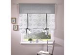 Gardine OTTO HOME "Louis" Gr. 5, grau, B:140cm H:140cm, Baumwolle (Bio-Baumwolle), Gardinen, Gardine, halbtransparent, einseitig bedruckt