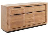 Sitzbank MCA LIVING "Greno Garderobenbank", beige (naturfarben), B:163cm H:80cm T:40cm, Holzwerkstoff, Massivholz, Sitzbänke, Sitzbank, 2 offene Fächer, FSC-Mix