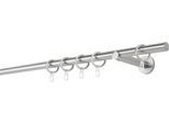 Gardinenstange MYDECO "20mm Match Wandträger 12 cm", silber (edelstahlfarben), L:370cm, Gardinenstangen, Gardinenstange