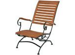 Gartenstuhl GARDEN PLEASURE "WIEN", braun (braun, schwarz, braun), B:64cm H:89cm T:136cm, Massivholz, Stühle, Gartenstuhl