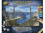 Malen nach Zahlen SCHIPPER "Meisterklasse Triptychon, Trolltunga in Norwegen", bunt, Malvorlagen, KinderB:20cm H:50cm, Malen nach Zahlen, Made in Germany, B:20cm H:50cm