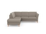 Ecksofa SIT & MORE "Visby L-Form", braun (latte), B:248cm H:87cm T:213cm, Sofas, Ecksofa, Wahlweise mit Bettfunktion und Stauraum, frei im Raum stellbar