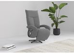 TV-Sessel SIT & MORE "Zoe, inkl. Kopfteilverstellung & 360 Drehfunktion", grau, B:74cm H:112cm T:82cm, 100% Polyester, Sessel, TV-Sessel, wahlweise mit 2 Motoren, Akku & Aufstehhilfe