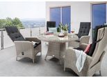 Garten-Essgruppe DESTINY "PALMA LUNA", weiß (vintage weiß, weiß, hellgrau, altweiß), B:60cm H:110cm T:62cm, Aluminium, Wicker/Kunststoffgeflecht, Sitzmöbel-Sets, Garten-Essgruppe, Aluminium, Polyrattan