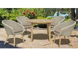 Garten-Essgruppe GARDEN PLEASURE "ARVADA", braun (hellbraun), Sitzmöbel-Sets, Garten-Essgruppe