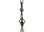 Dekofigur GILDE "Skulptur Person Teamspirit schwarz H. 68,5 cm", schwarz, B:13cm H:68,5cm T:9cm, Kunstharz, Dekofiguren, Dekofigur