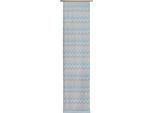 Schiebegardine WIRTH "Benewitz" Gr. 4, blau, B:60cm H:245cm, Jacquard, Baumwolle, Polyester, Gardinen, Schiebegardine, 1