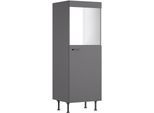 Backofen/Kühlumbauschrank KOCHSTATION "KS-Paula", anthrazit, anthrazit, B:60cm H:176,6cm T:58,4cm, Schränke, Backofen/Kühlumbauschrank, 60 cm breit, 176 cm hoch, mit 1 festen Blende, 1 Tür