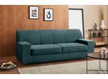 2-Sitzer DOMO COLLECTION "Ledas kubisch und komfortabel, flache Armlehnen, eleganter Fuß", blau (petrol), B:210cm H:83cm T:88cm, Sofas, 2-Sitzer, in vielen Farben erhältlich