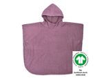 Badeponcho WÖRNER "at home", lila (mauve), L:60cm, Baumwoll-Webfrottier, Hausmäntel, Badeponcho, Biobaumwolle, maschinenwaschbar, trocknergeeignet